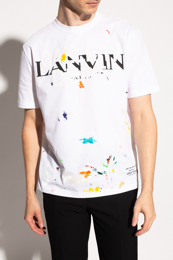 Small Script Logo T-Shirt Hombre - IetpShops Angola - White Lanvin